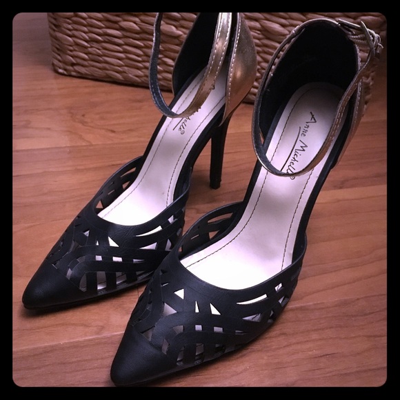 Anne Michelle intricate pointed toe detailed heels - Picture 1 of 6